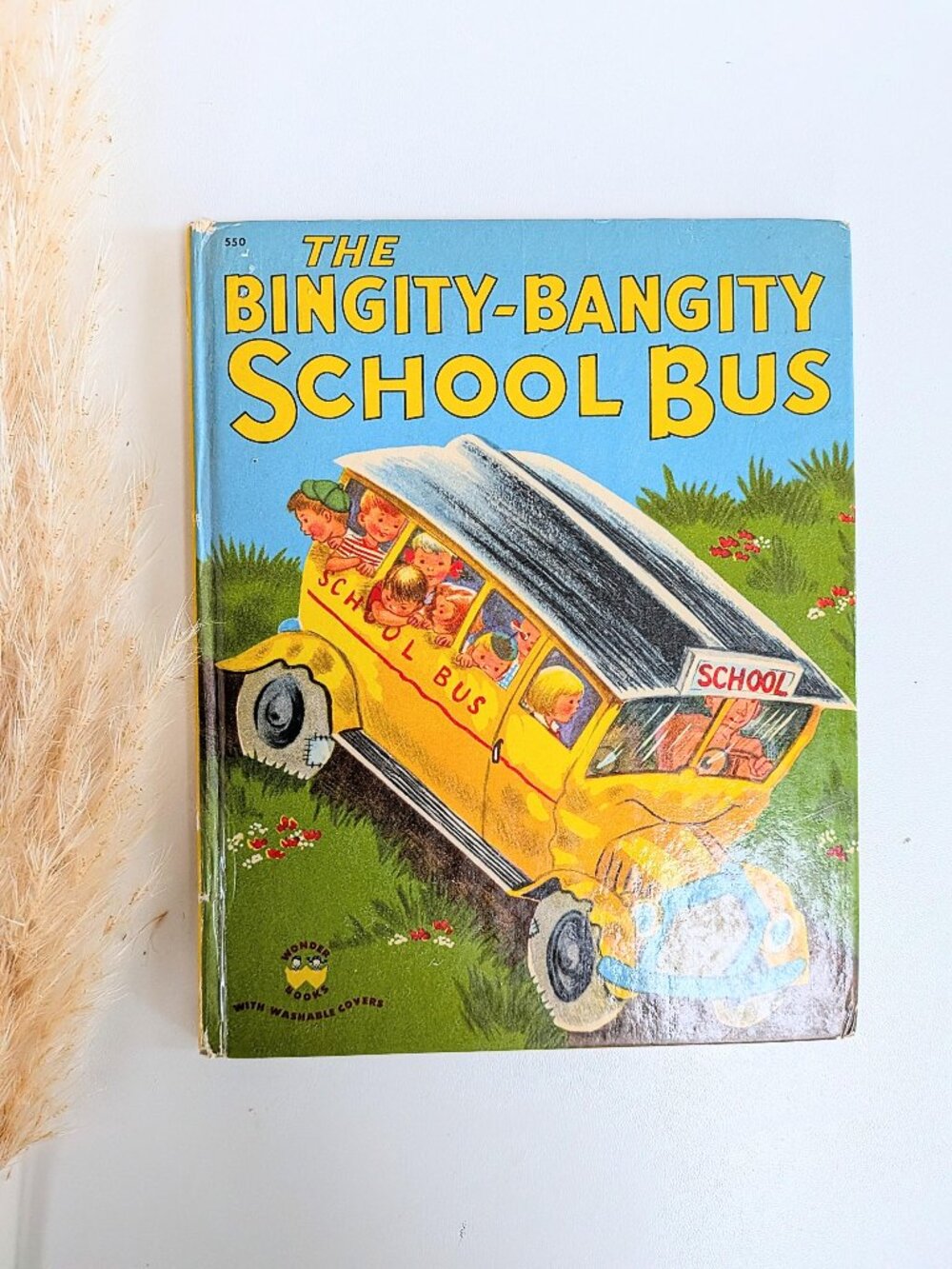 3/$35✨Vintage 1950s The Bingity-Bangity School Bus Hardcover Wonder Book